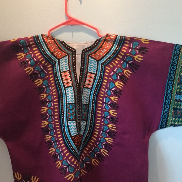 Dashiki tribal design short sleeve, 2front pockets - Picture 5 of 9